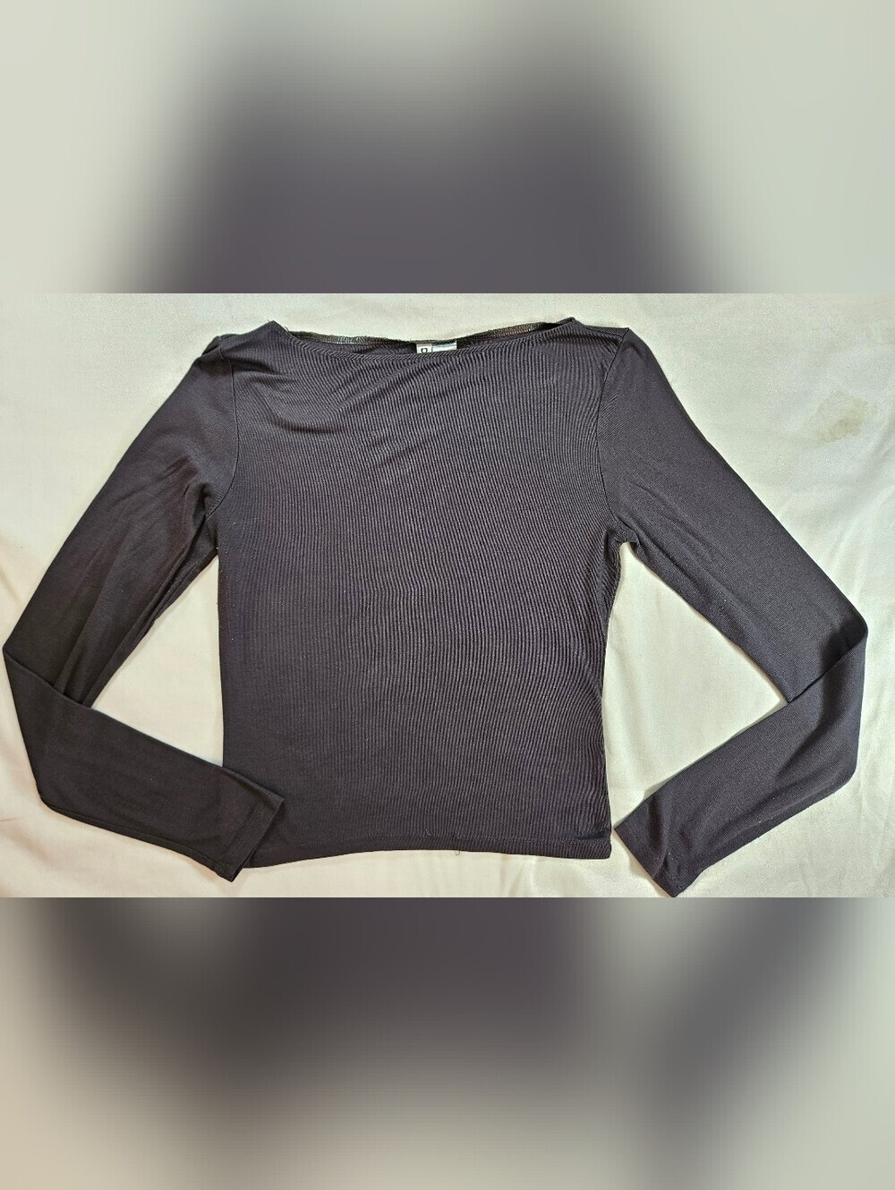 Divided Juniors Dark Gray Long Sleeve Pullover Lightweight Top Size Medium